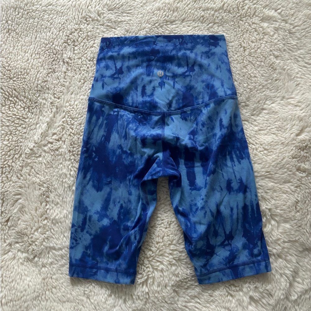 Lululemon Align Super High Rise 10” Shorts in Game Day Blue Multi